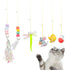 Hanging door pet grabbing rope with retractable